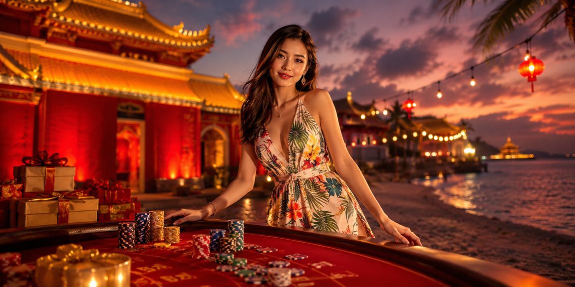 Người chơi tại Huế thư giãn bên bờ biển và theo dõi ván baccarat live trên điện thoại